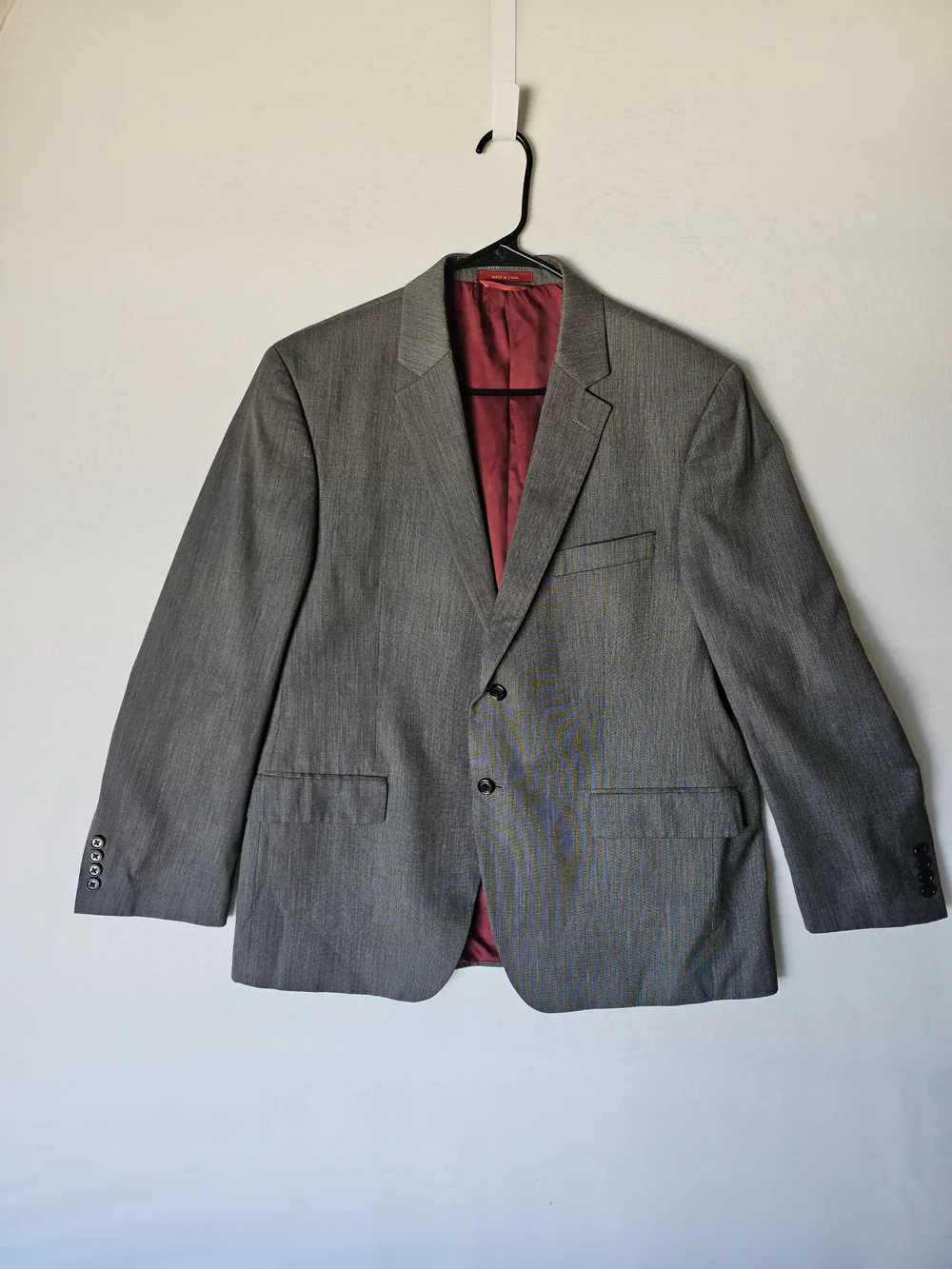 IZOD Macy's Men's Grey 2-Button Blazer Suit Jacket Size 44S